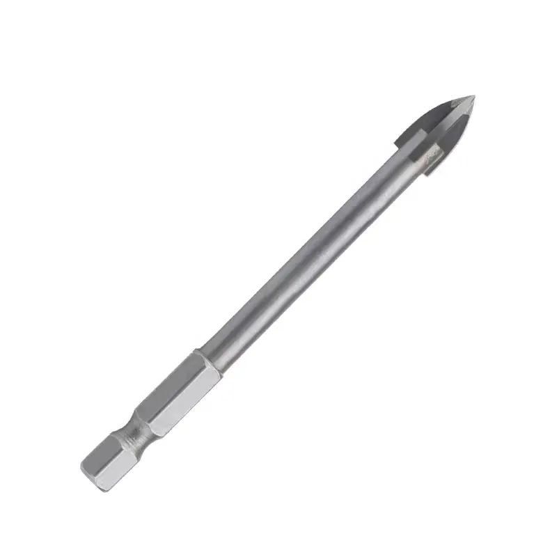 5/16" Carbide Tipped 4 Flute Glass & Tile Drill Bit with Hex Shank